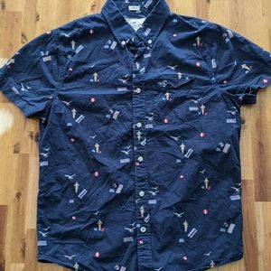 Men's L Hollister Bikini/Summer Short-Sleeve Button-Down